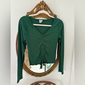 Green Long Sleeve Top